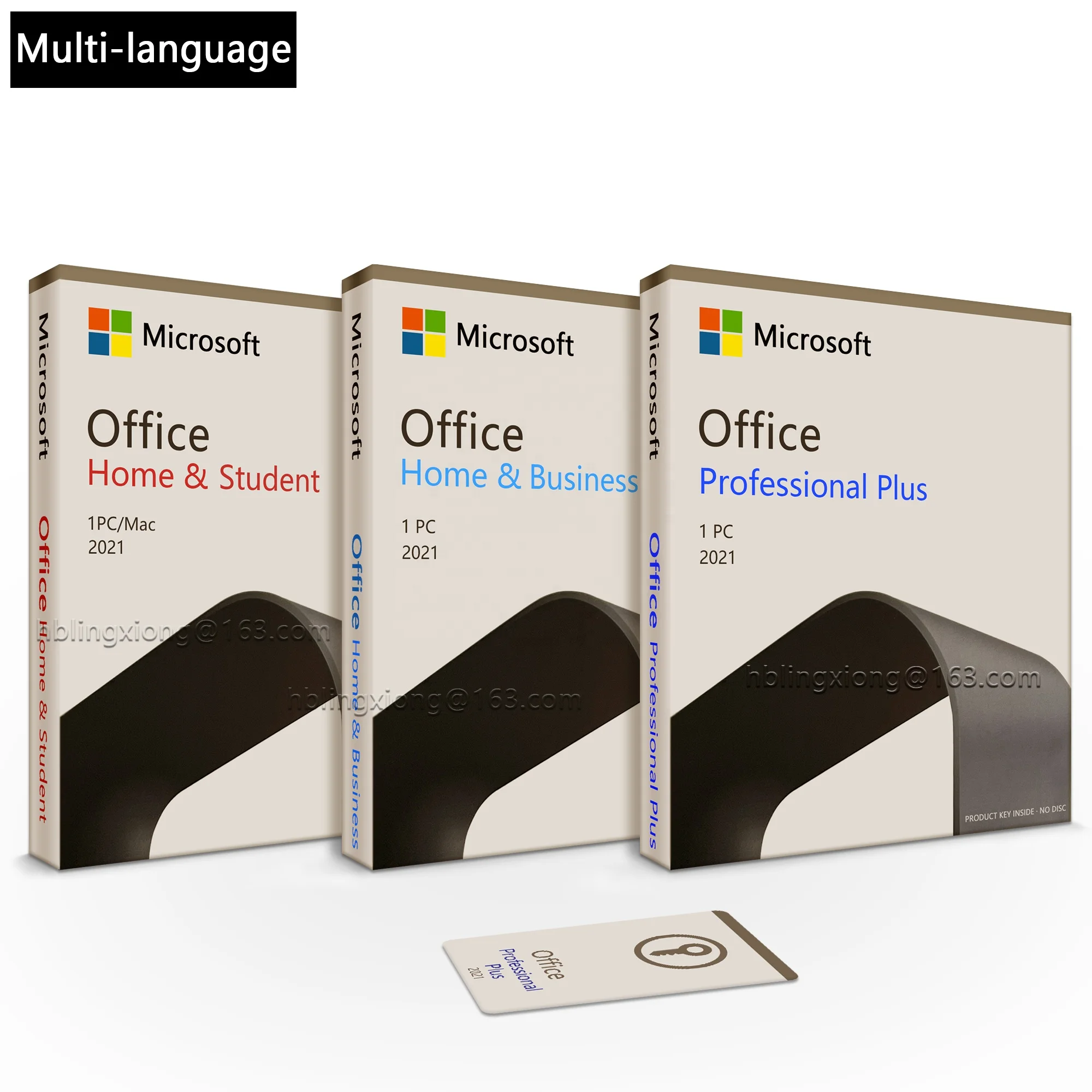 Офис 2021 Pro Plus ключ-карта для Win & Mac dvd упаковка Розничная коробка онлайн Активация профессиональный дом и бизнес студент USB