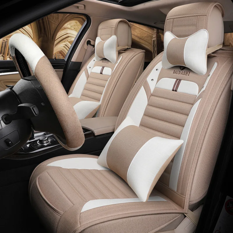 Universal Linen Fabric 3D Surrounded Auto Seat Leather Car Sit Cover Suppliers