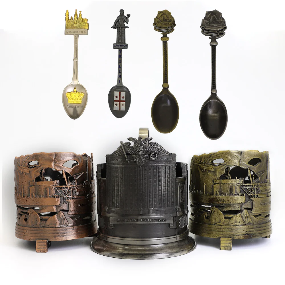 New Design Russian Construction Style Metal Craft Cup Holder Accept Customized Personalized Style meta Craft