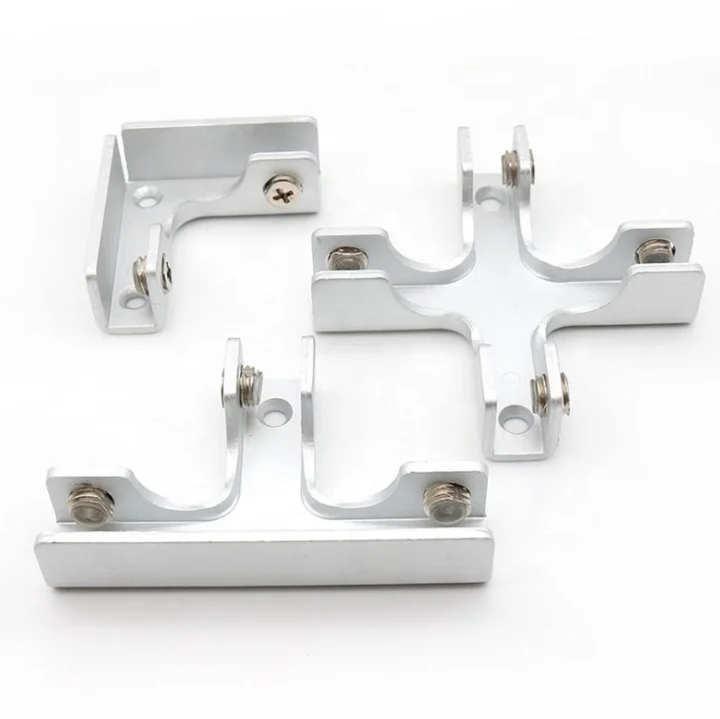 3 Way T Type Aluminum Alloy Glass Clamp Bracket Holder for 6