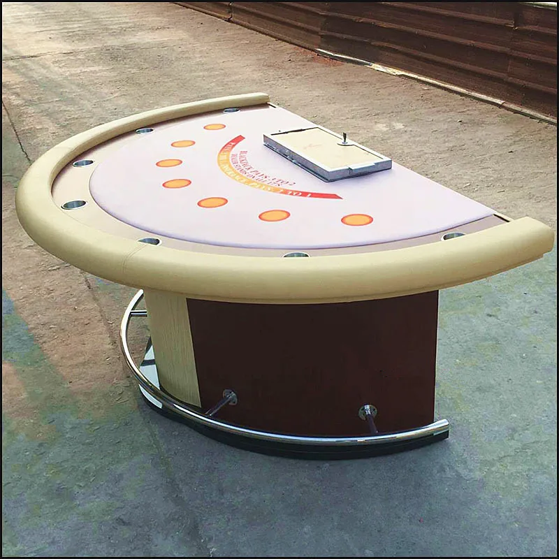 Deluxe Blackjack Poker Table Half Round Poker Table Professional Casino Grade Poker Table
