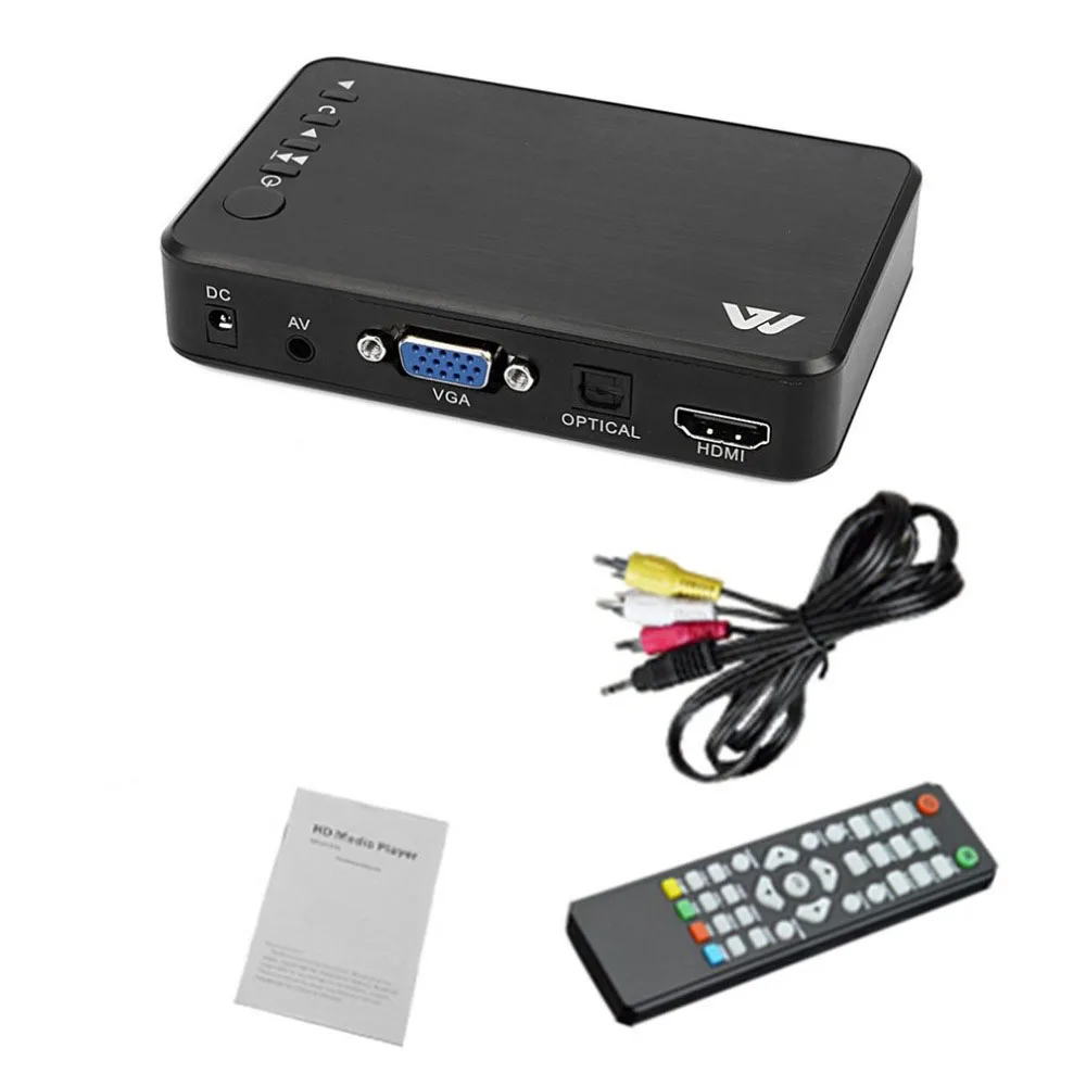 Лидер продаж, портативный HD медиаплеер 1080P Full-HD, цифровой проигрыватель, рекламная коробка