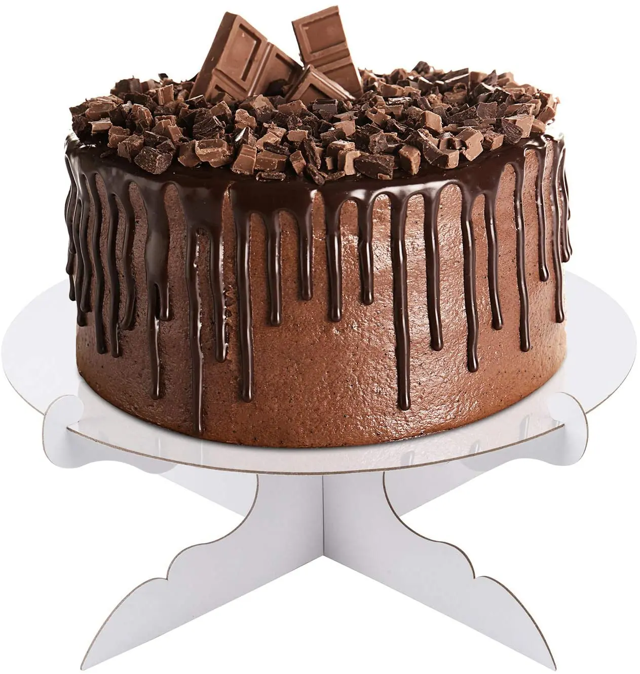 Customized Hot Sale Corrugated Board Paper Cupcake Holder 1 Tier Cake Stand printed cardboard dessert display cake stand