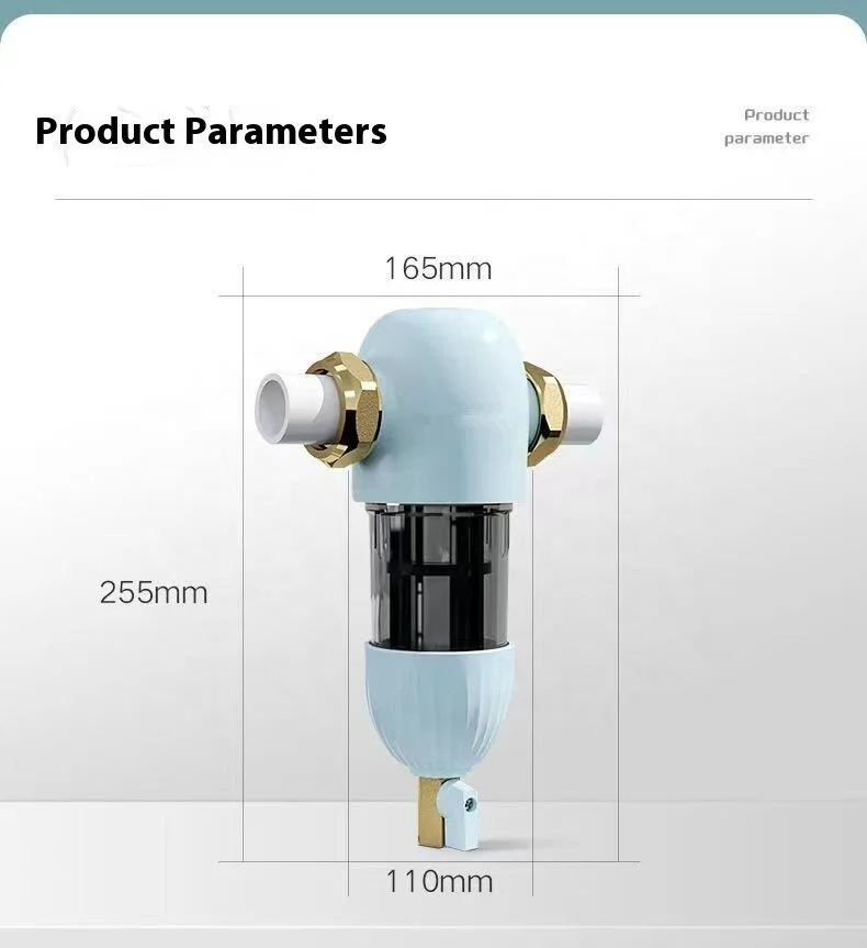 High Quality Flushable water purification filter 316 stainless steel Water purifier  for Household & Outdoor Use