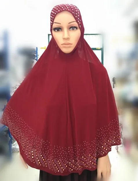 2020 new design gold stones and crystals muslim hijab women prayer hijab XDH053