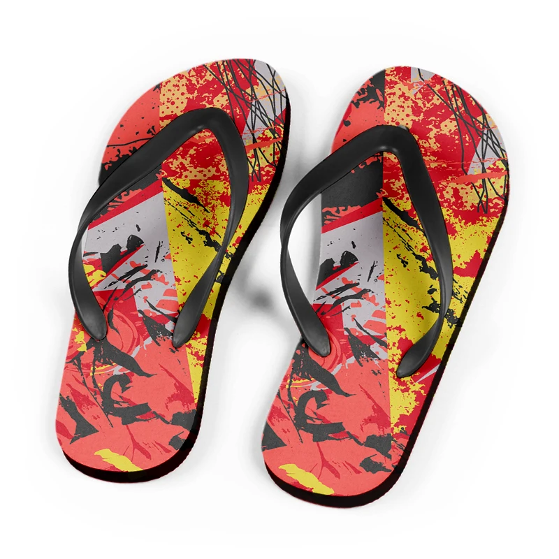 Wholesale women summer custom soft and comfortable rubber high heel flip flops checkered NO MOQ