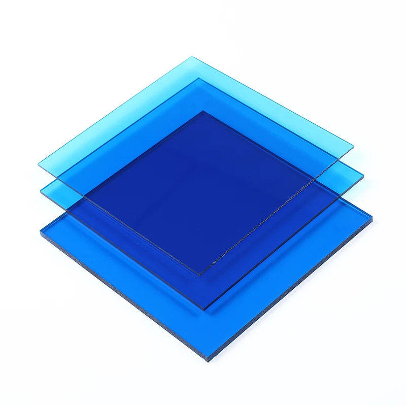 Highly Transparent Double-Sided Coated Polycarbonate PC Board Blue Endurance Board High Hardness Sun Sheets PC Embossed Sheets