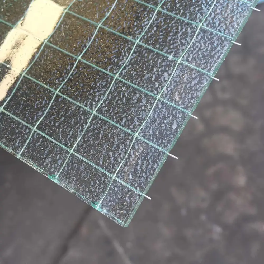 fire resistant 6mm obscure wired glass price Georgian Wire Polished Glass
