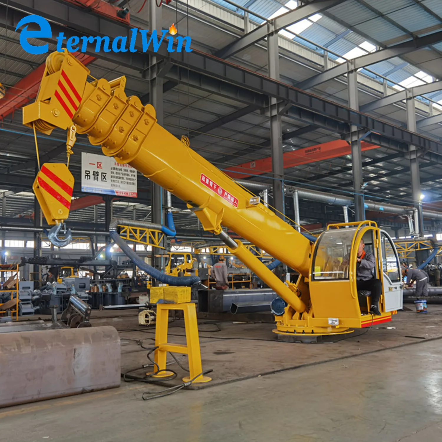 Telescopic Arm 10ton 15ton Hydraulic Cargo Deck Ship Crane Marine Floding Lifting Crane for Sale