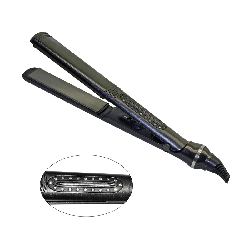 Hair Styling Tool Fast Heat Flat Iron Tourmaline Steam White And Golden Hair Straightener