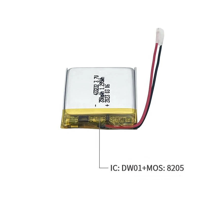 Square Lipo Battery Cell 433232 3.7V 350mAh rechargeable Mini Fans Drones li polymer battery