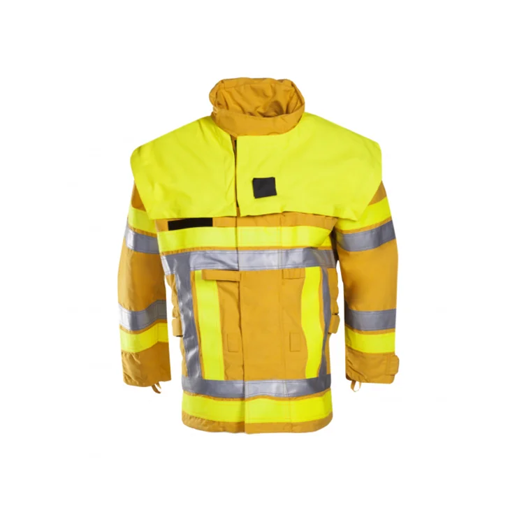 Hot selling aramid firefighter outdoor safety yellow work fire suit