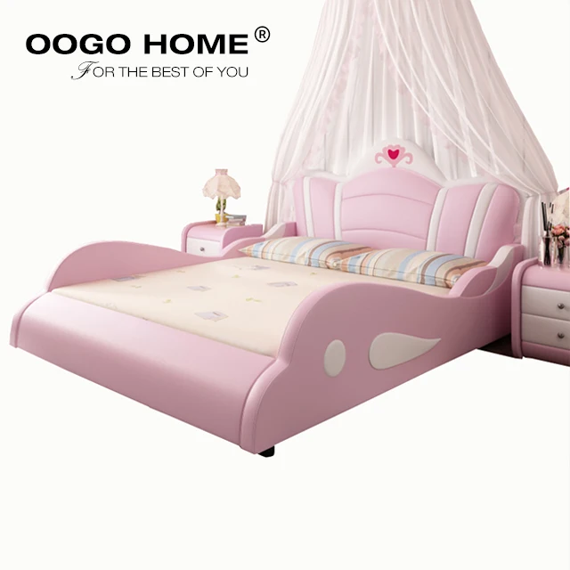 
Wooden cartoon single bed children furniture sets for love 