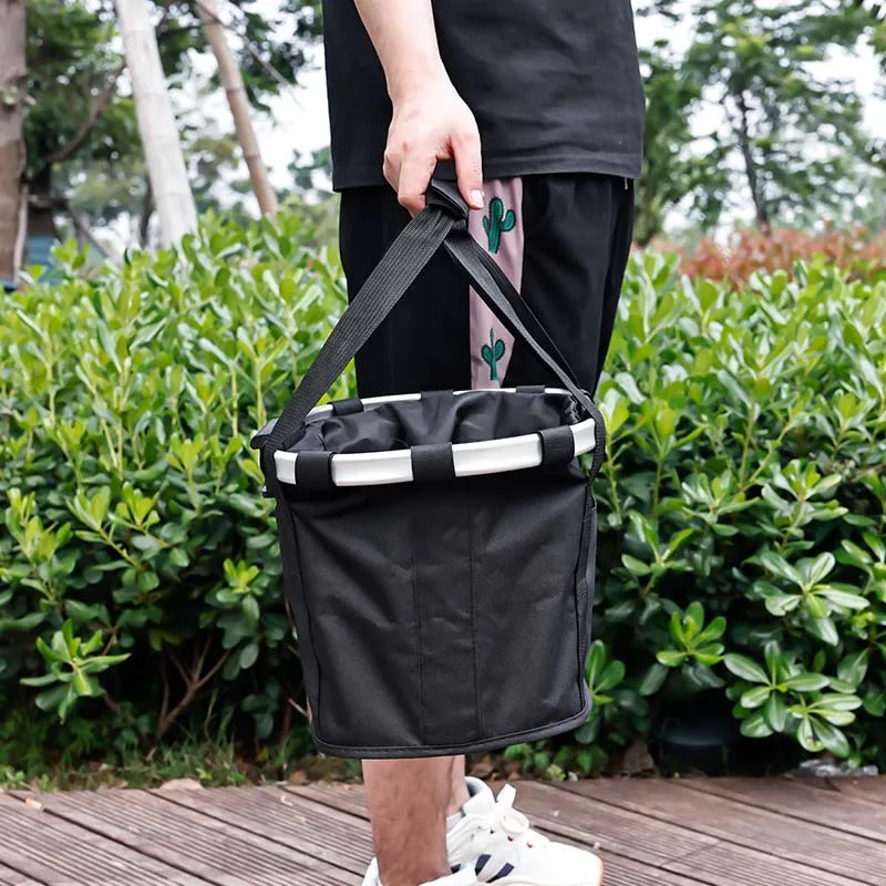 Bicycle Folding Bicycle Basket Outdoor Handbag Road Vehicle Large Capacity Front Bag Mountain Bike Riding Bag