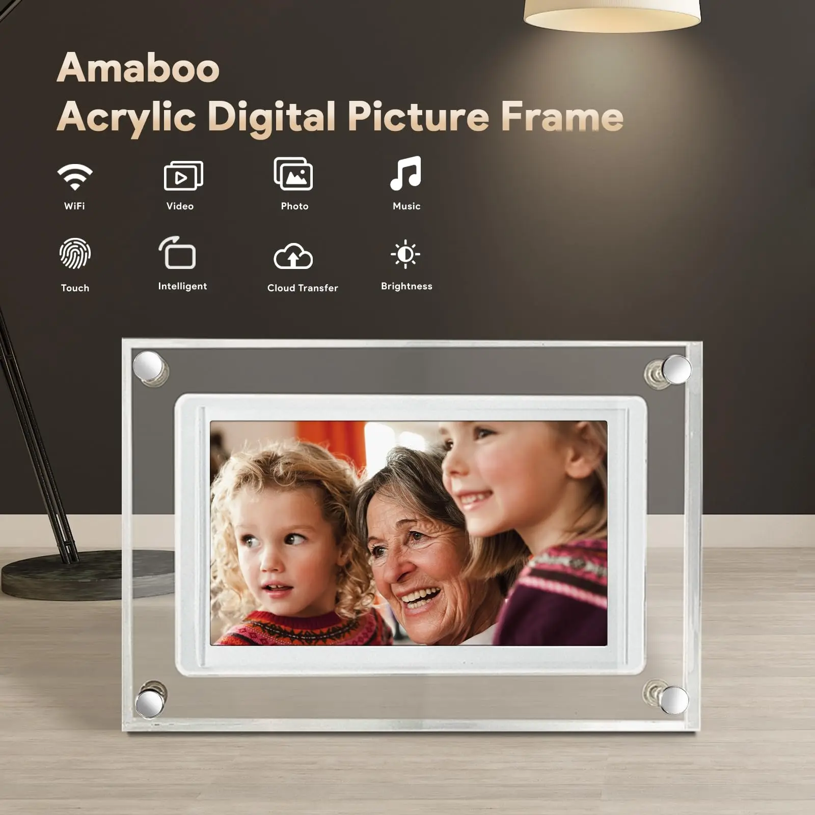 Factory Wholesale Customized WiFi Digital Video Photo Frame Home Decoration Picture Video Display  Acrylic Digital Photo Frame
