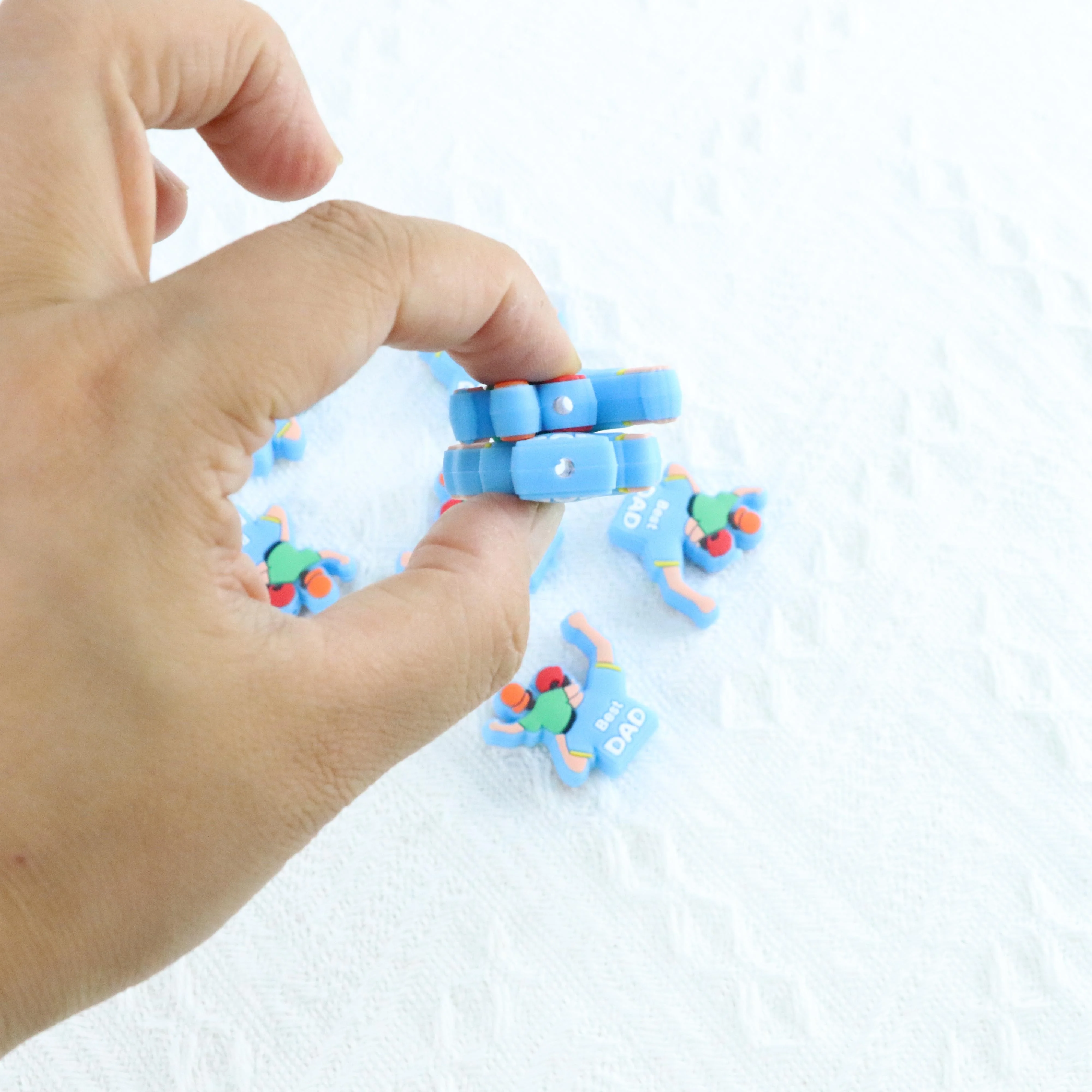 BPA Free DIY For Pen Making Pacifier Necklace Jewelry Chewable Nursing Toys Best DAD Focal Silicone Bead