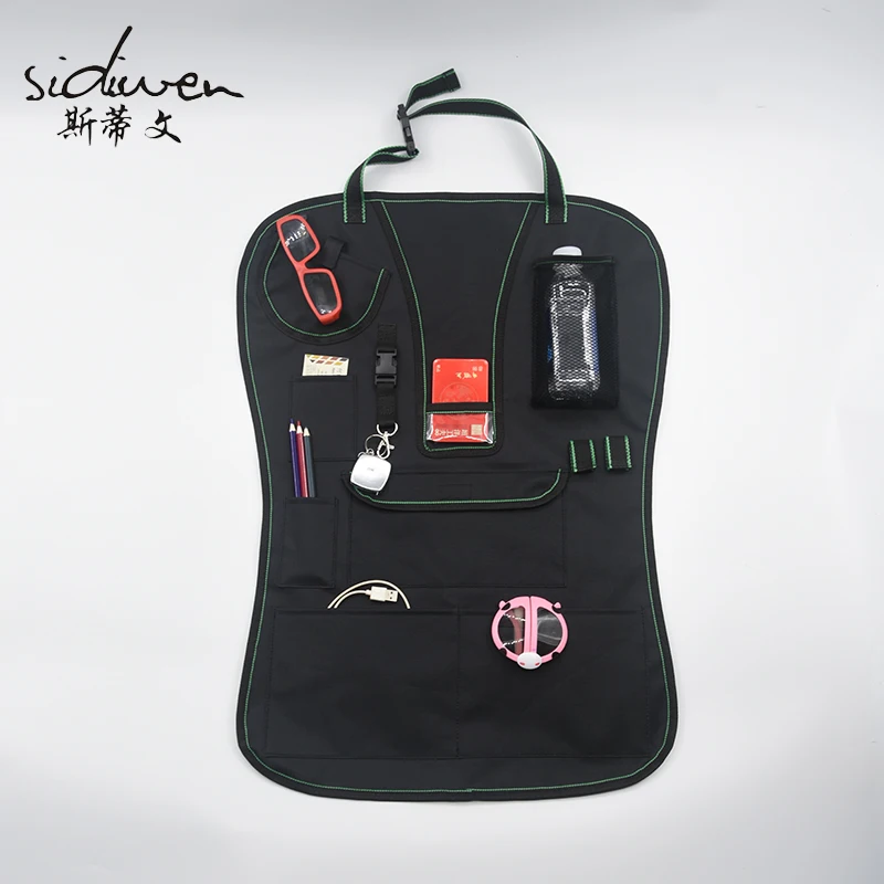 Дорожные аксессуары черный 600D полиэстер авто заднее сиденье Органайзер