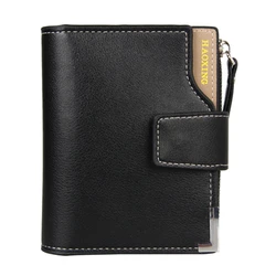 Yameili durable hasp pu zipper money clip slim minimalist man wallet with coin pocket