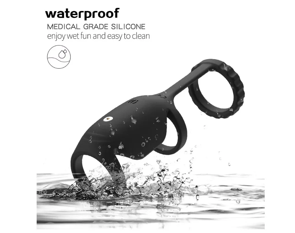 Male Prostate Massage Vibrator Silicone Penis Ring Delayed Ejaculation Device Sex Toys For Men