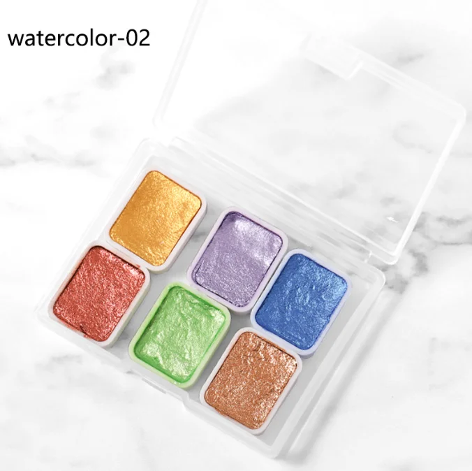 Nail Art Solid Powder Pearlescent Watercolor Paints Nail Smudge Painting