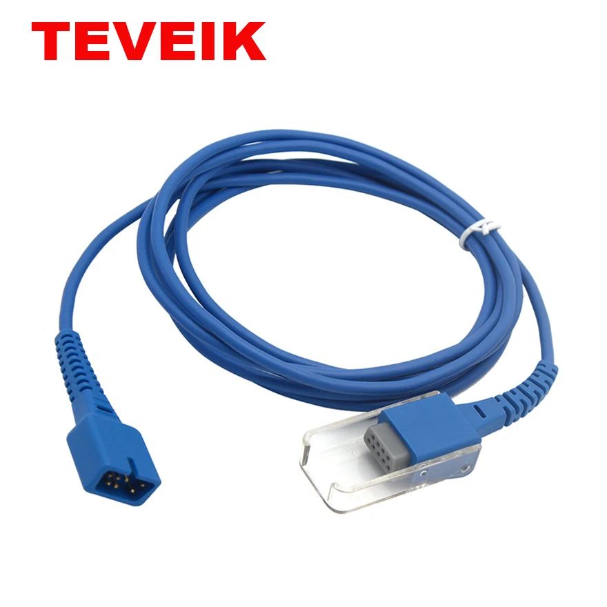 Compatible Shenzhen SpO2 Adapter Extension Cable EC-8, DB 7pin to DB9 female SpO2 Adapter Extension Cable
