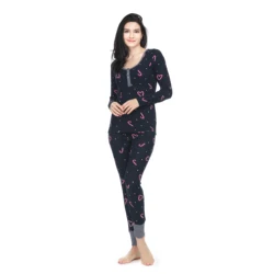 Homefitness Skin-friendly Hooded Turtleneck Home Service Pajamas Set