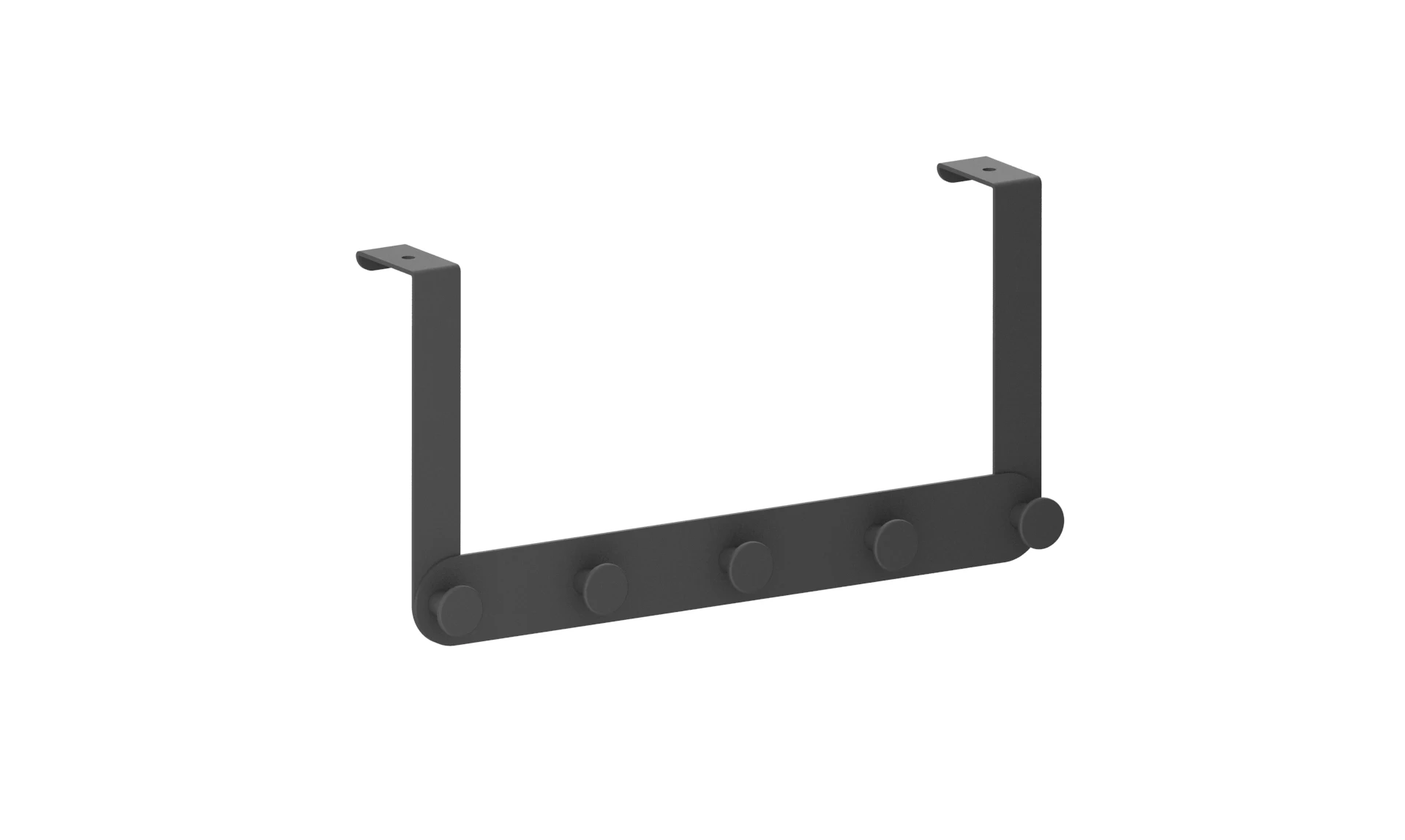 Bathroom accessories matt black 3M self adhesive hooks Coat Robe Hanger 4 Hooks for kitchen hooks