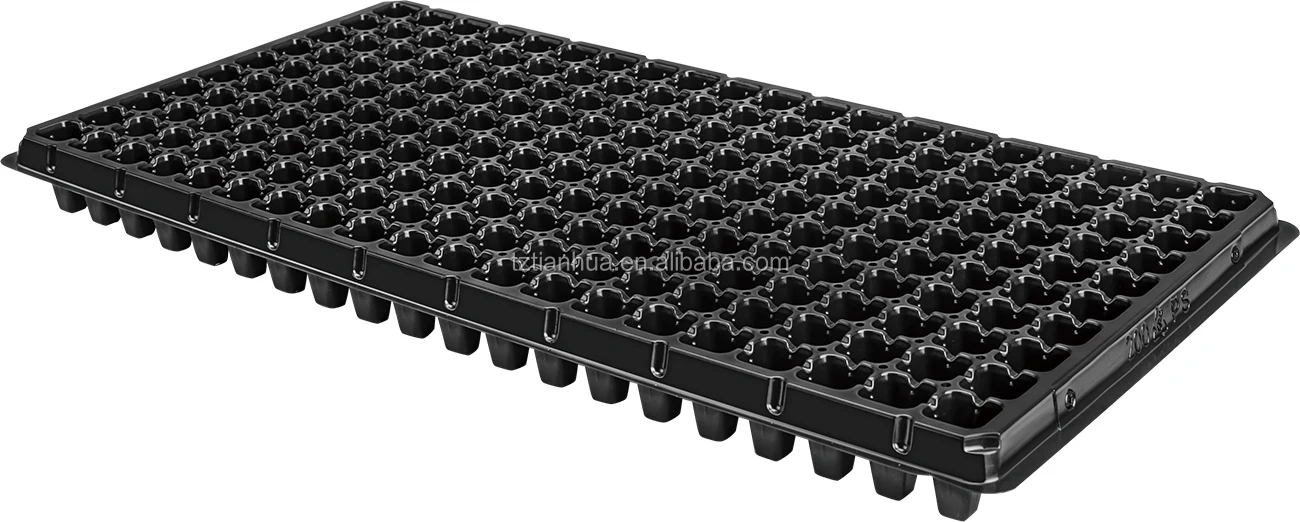 
Grow Pro Greenhouse Seedling Starter Seed Starting Black Plastic Propagation Tray 512 Cell 