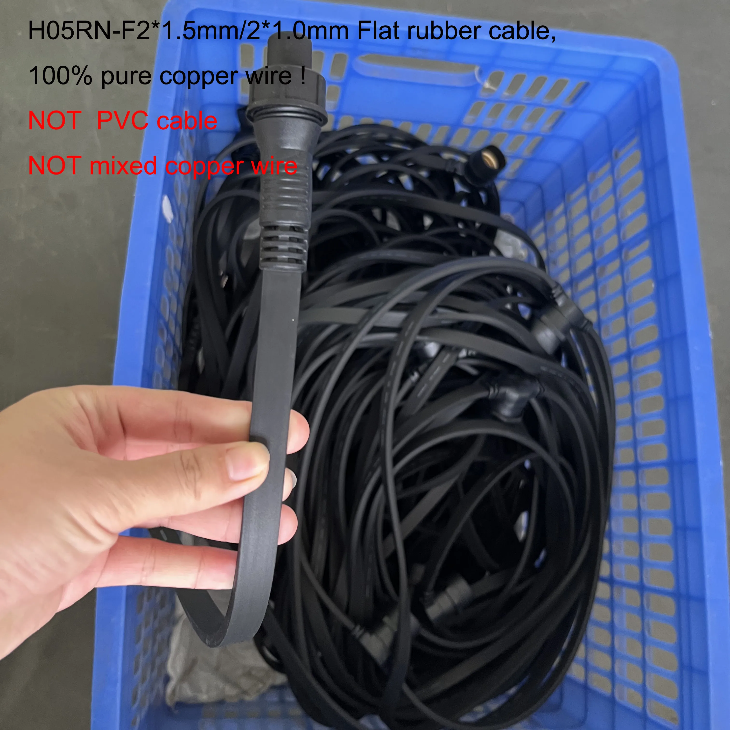 220V Flat cable E27 rubber belt light 100 meters 100 lamp base E27 G45  light belt for street lighting