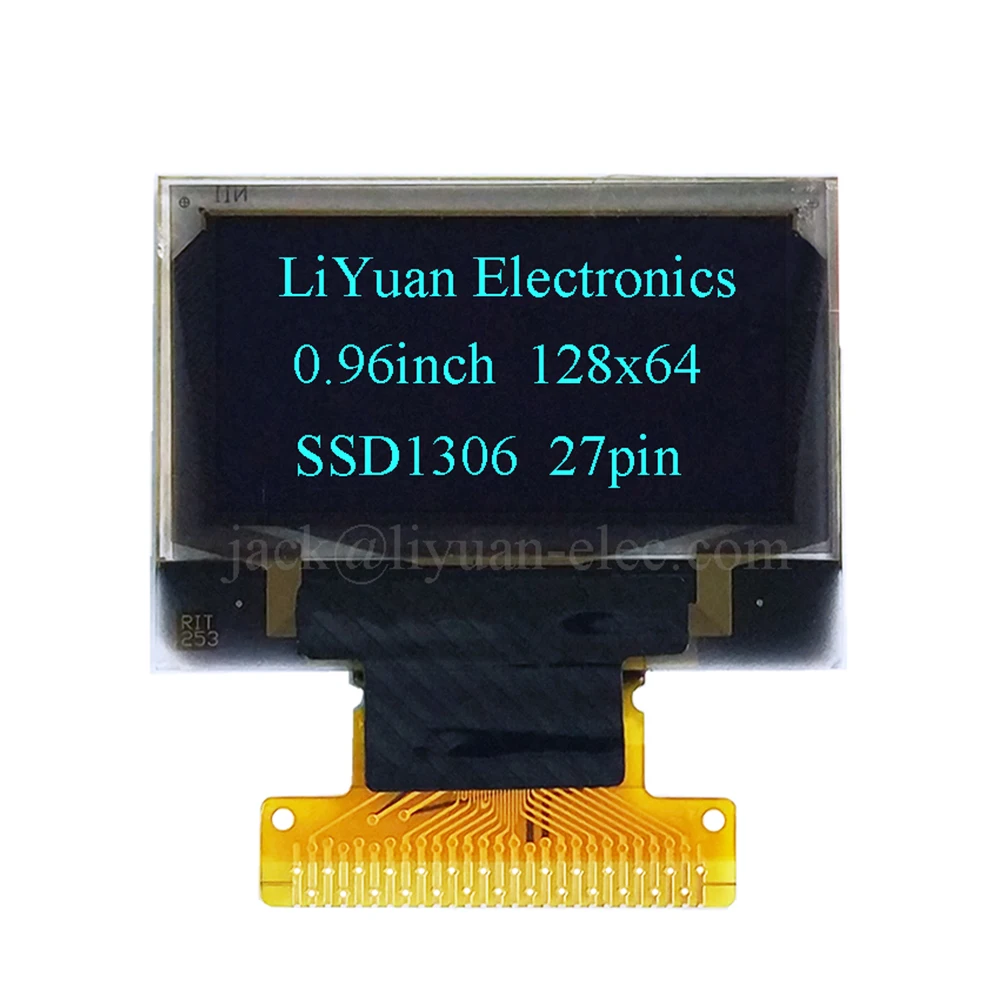 0.96 ' inch 128x64 12864 27pin mono micro led oled display screen