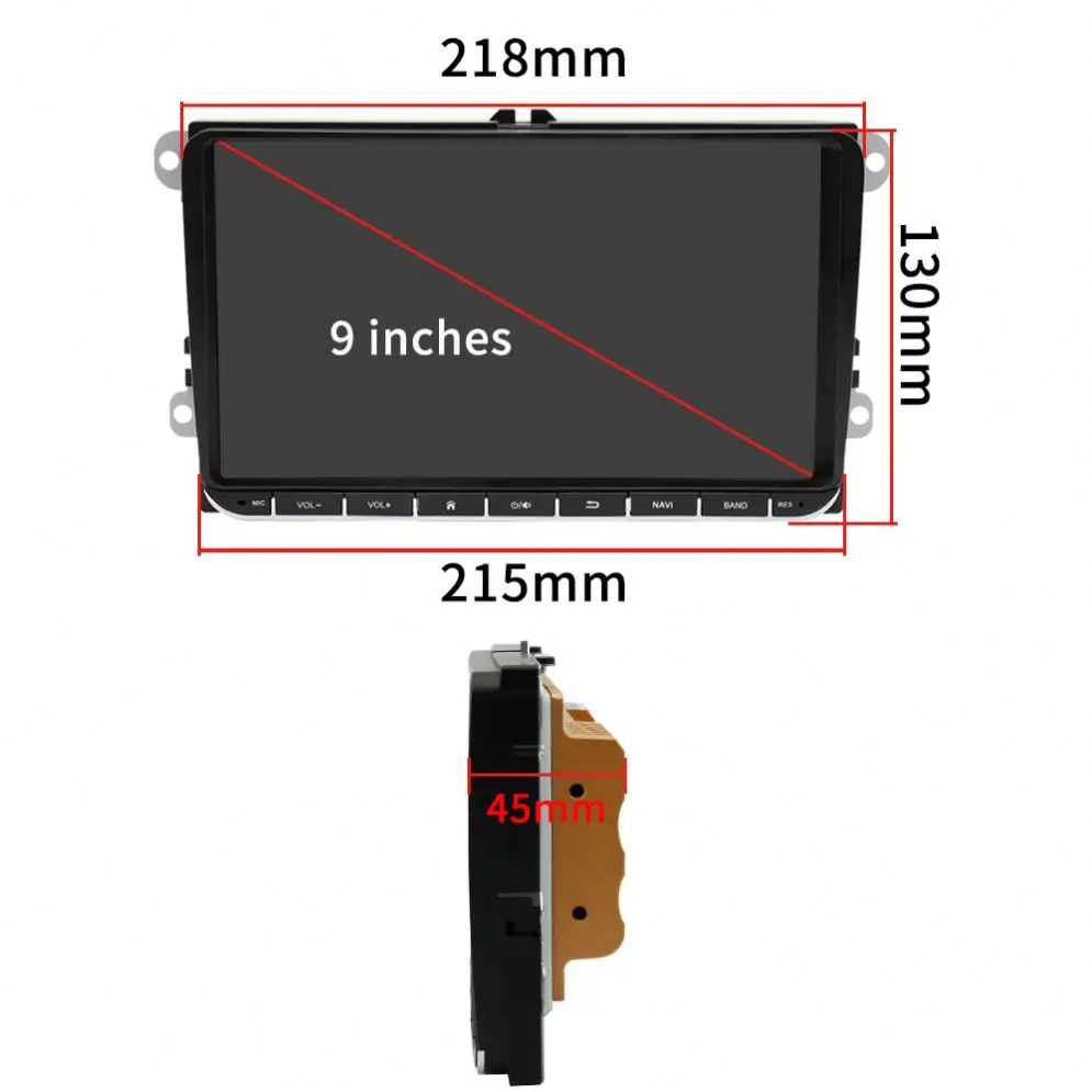 7 8 9 Inch Car Monitor Screen Touchscreen 2 din DVD Car Android Player for VM