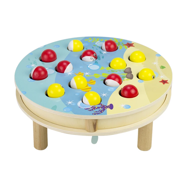 La Doyee Children Music Box Wooden Fishing Game  Toy for Kids
