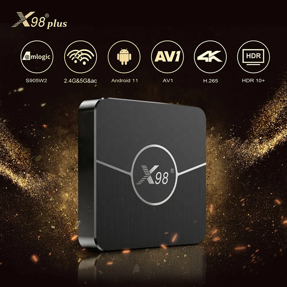 X98 Plus Android 11.0 TV Box S905W2 Android Box 2.4G/5G Wifi  4K*2K UHD Output 100M Ethernet Amlogic S905W2 Set Top Box x98