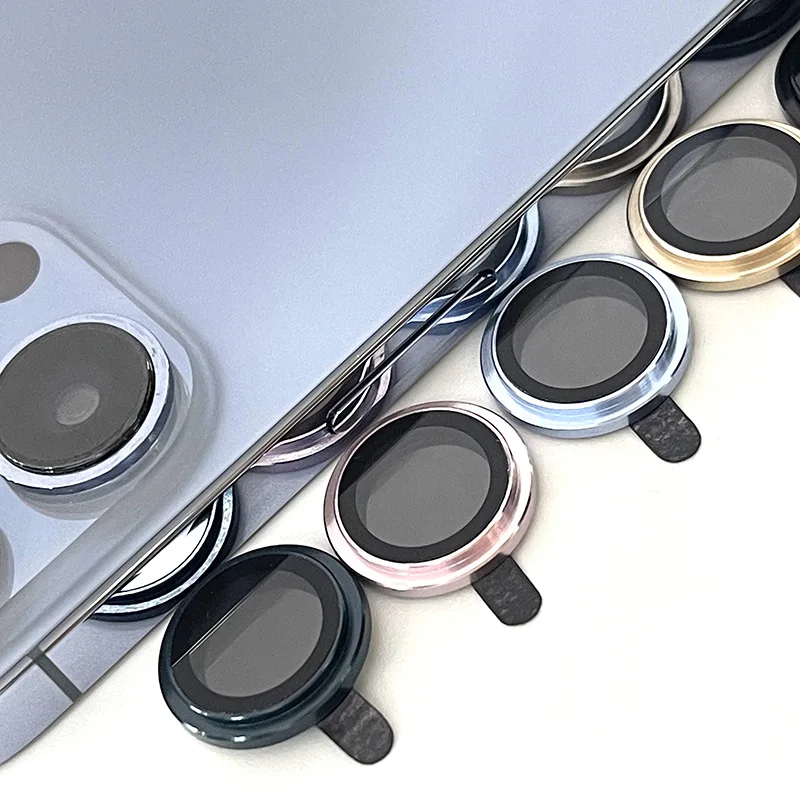 2022 Diamond Camera Lens Protector, 9H Diamond Tempered Glass Camera Cover Screen Protector for iPhone 11 12 13 MINI PRO MAX