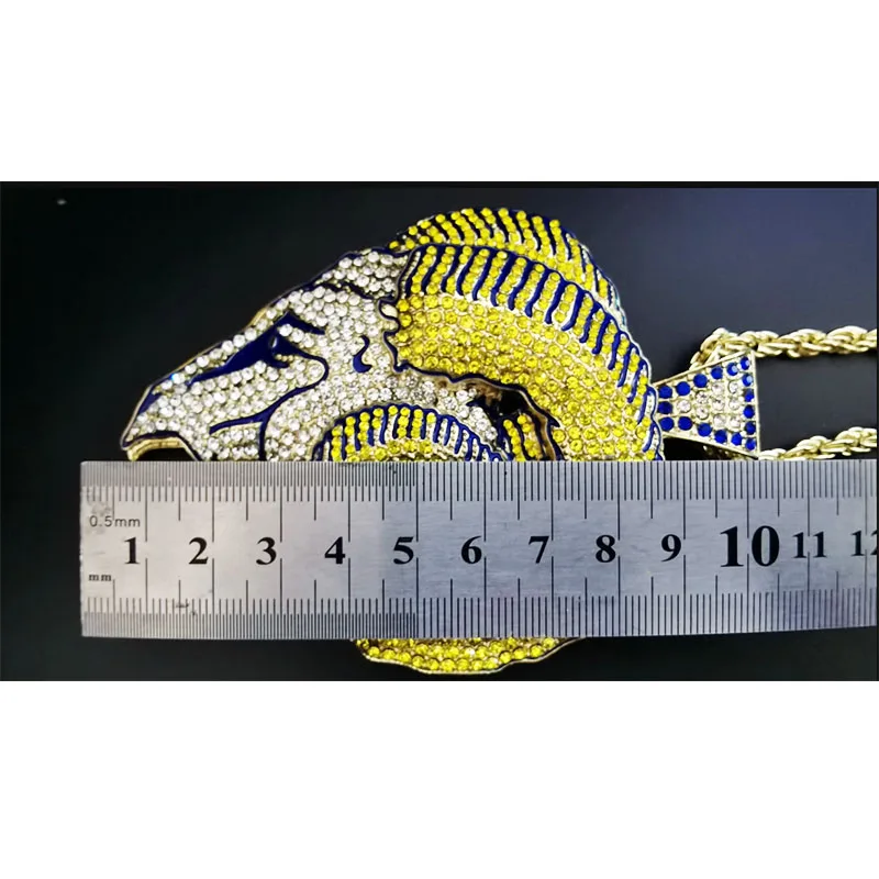 Classic Los Angeles Rams Necklace Fashion Men Jewelry Silver Pendant Necklace For Gift