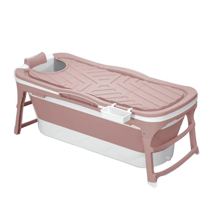2021 wholesale hot sale customizable color size large 143CM freestanding portable plastic bath tub foldable for adult