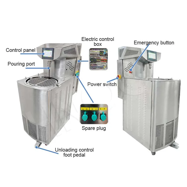 HNOC Commercial Stainless Steel Automatic Continuous Temperature Pot Heat Melt Chocolate Temper Machine