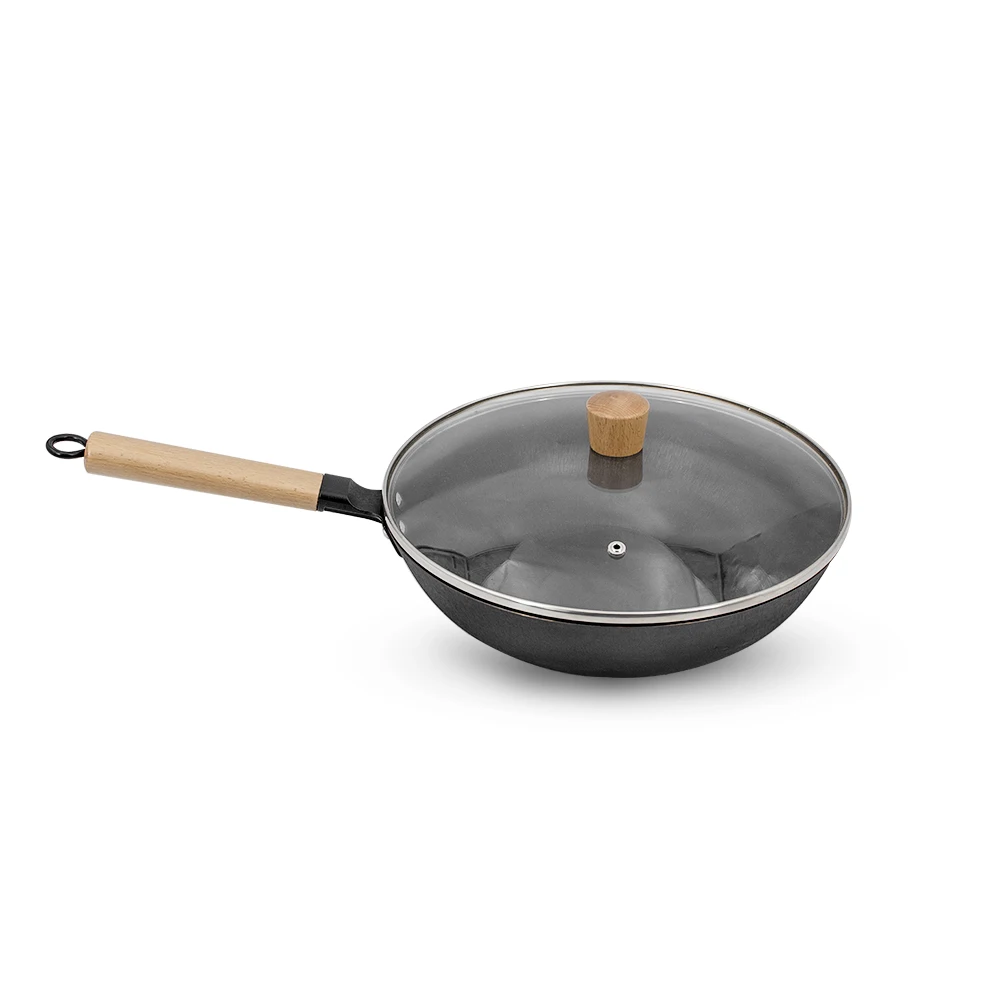 Cookercool Cheap chinese cast iron healthy light non stick wok