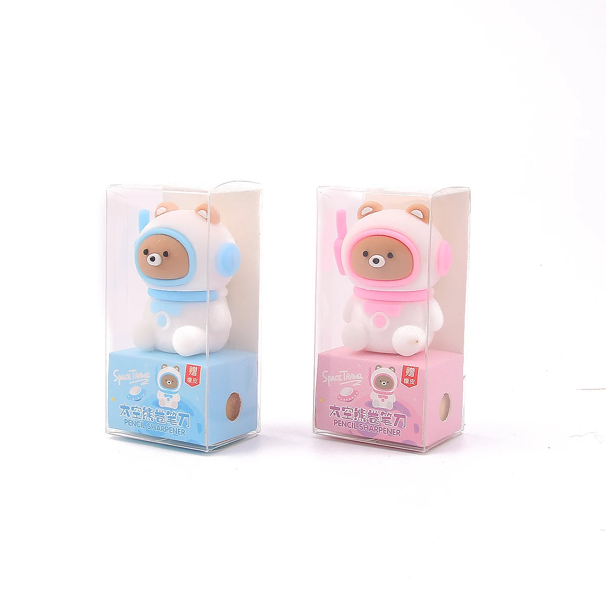 Top custom stationery factory wholesale  bear animal design saca puntas lapiz Chinese Cartoon Manual Pencil Sharpener for kids