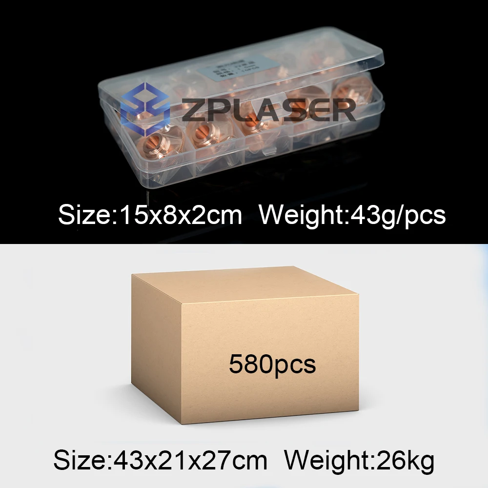 [High-quality] ZPLASER Optical Fiber laser equipment parts red copper Single Layer D14.2mm-15.4H 3D-M9  laser cutting nozzle