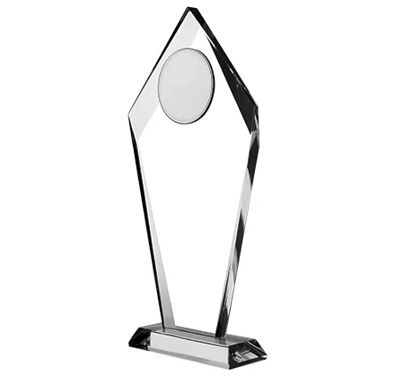 Noble Optical Crystal Glass Business Gift With Custom Personalized Engraved Logo Ice Skating Trophy Cup Award Hand Craft