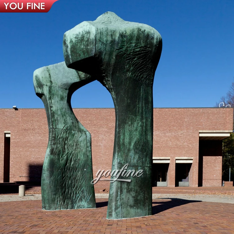 Outdoor Garden Large Henry Moore Bronze Hill Arches Statue