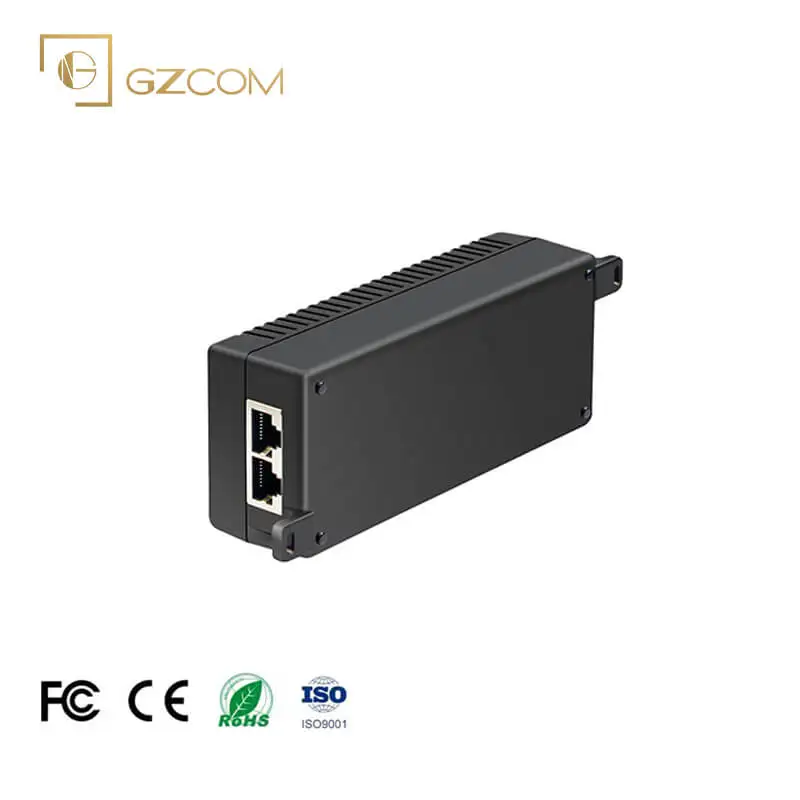 Manufacturer wholesale 2.5G 30W 48v IEEE 802.3af/at PoE Injector For CCTV IP Camera