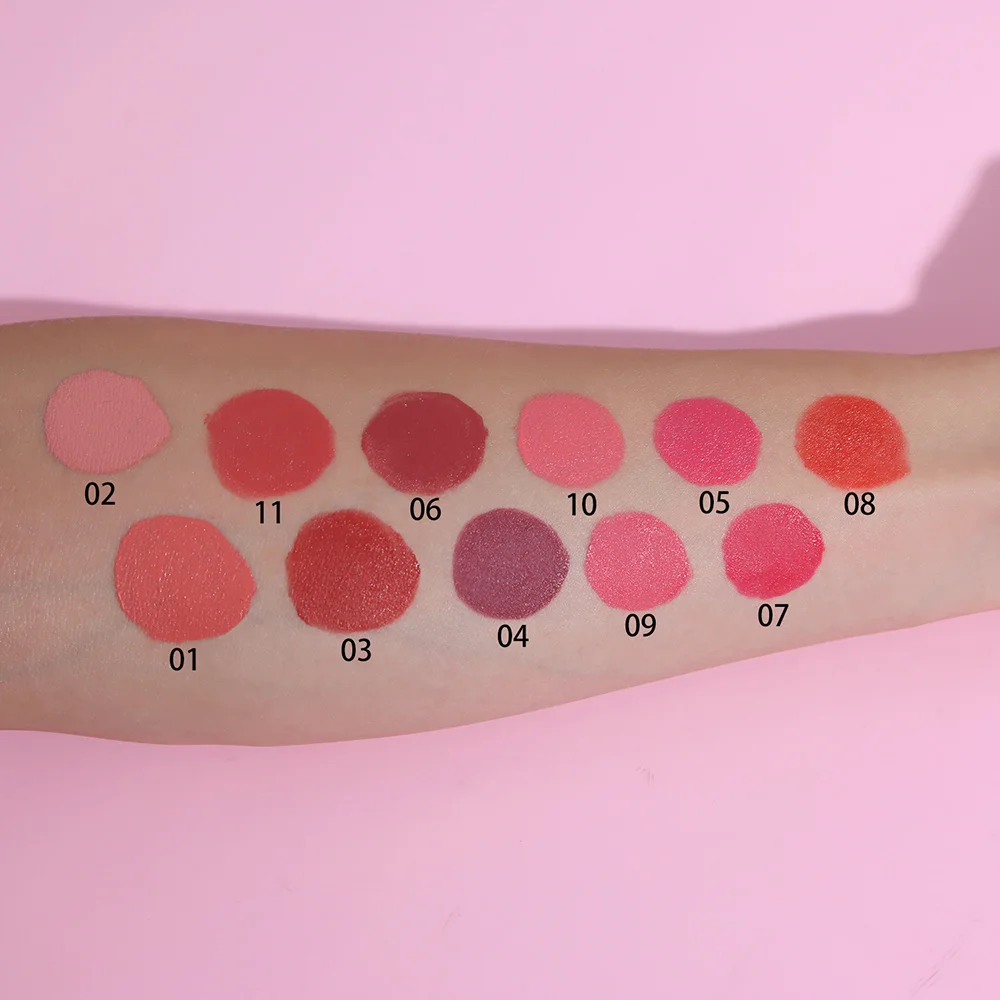 Silky 11 colors cheek liquid blusher customized your logo face contour makeup high pigment private blush label