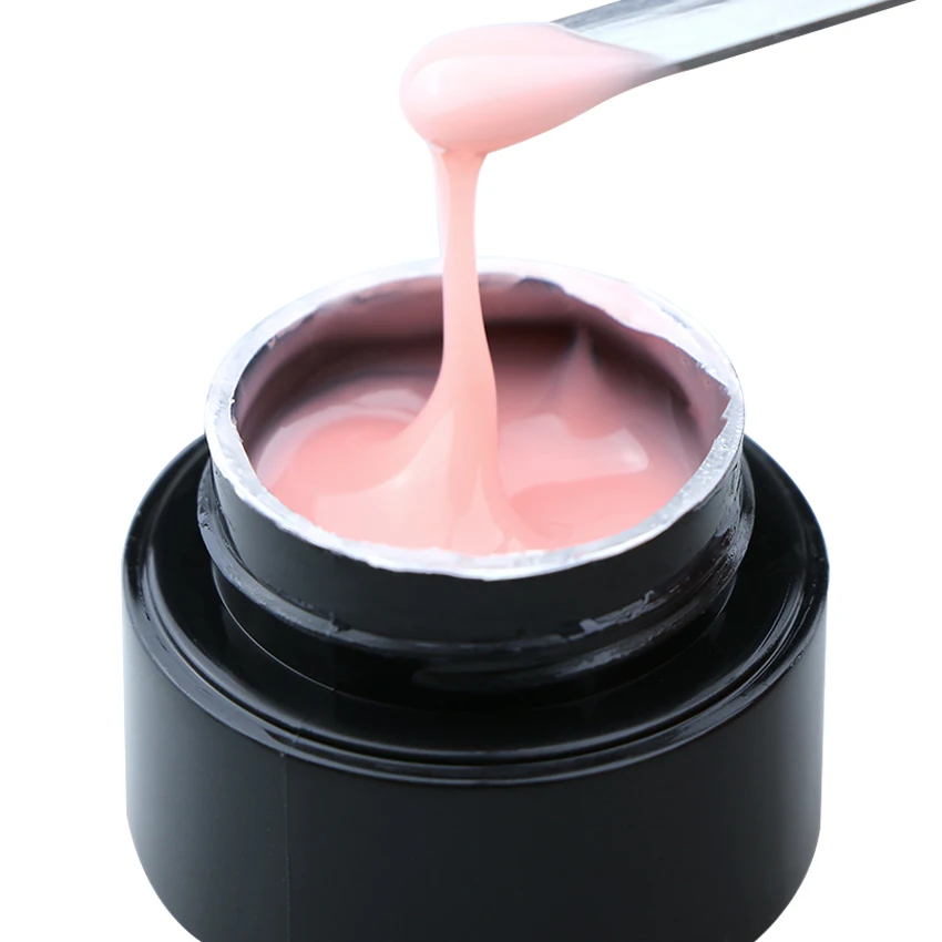 1kg Private Label OEM/ODM jelly liquid uv gel nail polish No Heat No Burn Hard Gel extension nail extension with UV lamp