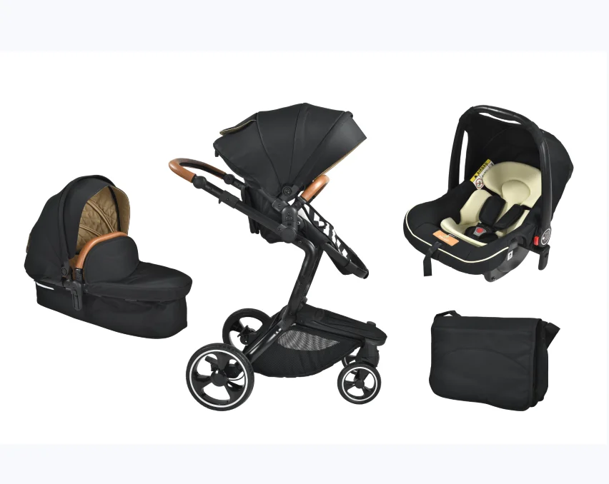 Off 50% Outdoor Portable  3 in 1 Pushchair Triplet Pram Car Seat With Stroller Attached For Babies With Car Seat