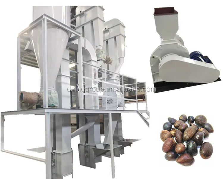 Automatic palm kernel cracker and separator for cracking nuts and separating kernel and shell with 90%-95% separating rate