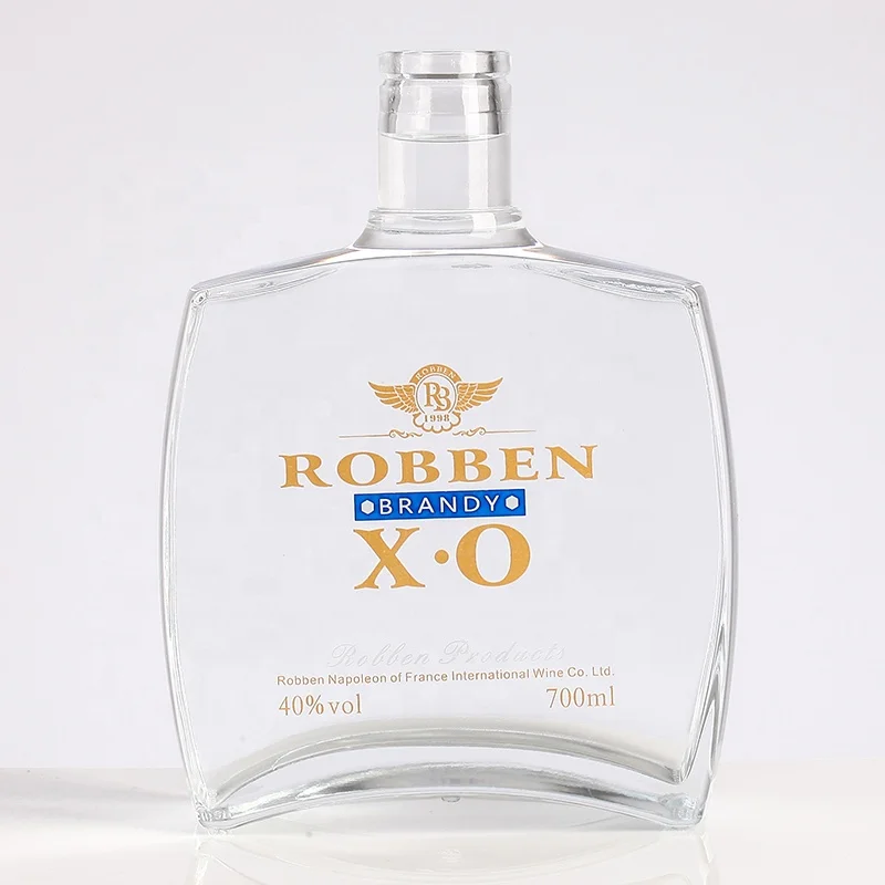 750ml Clear Glass Bottle Liquor Vodka/Whiskey Alcoholic Beverage ISO Certified High Quality drink Glass bottle
