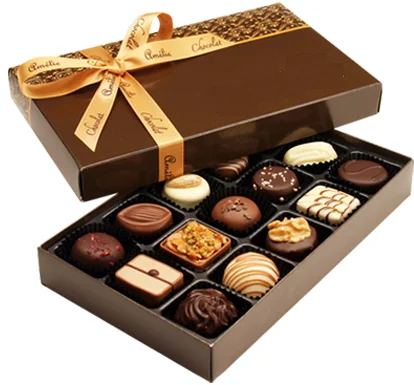 Custom Logo Base and Lid Chocolate Truffle Paper Box Chocolate Packaging Box With Dividers