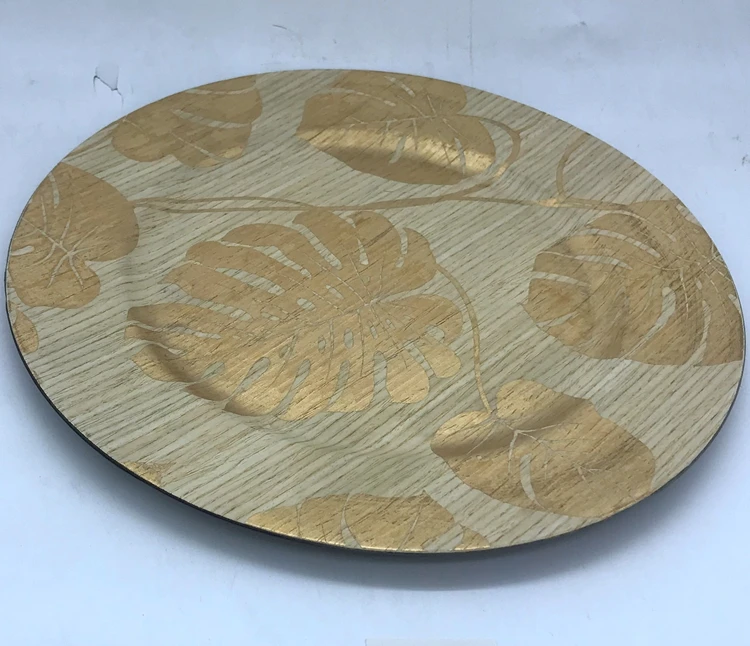 Round Wedding  Decorative Fancy Sublimation  Plastic  Plates